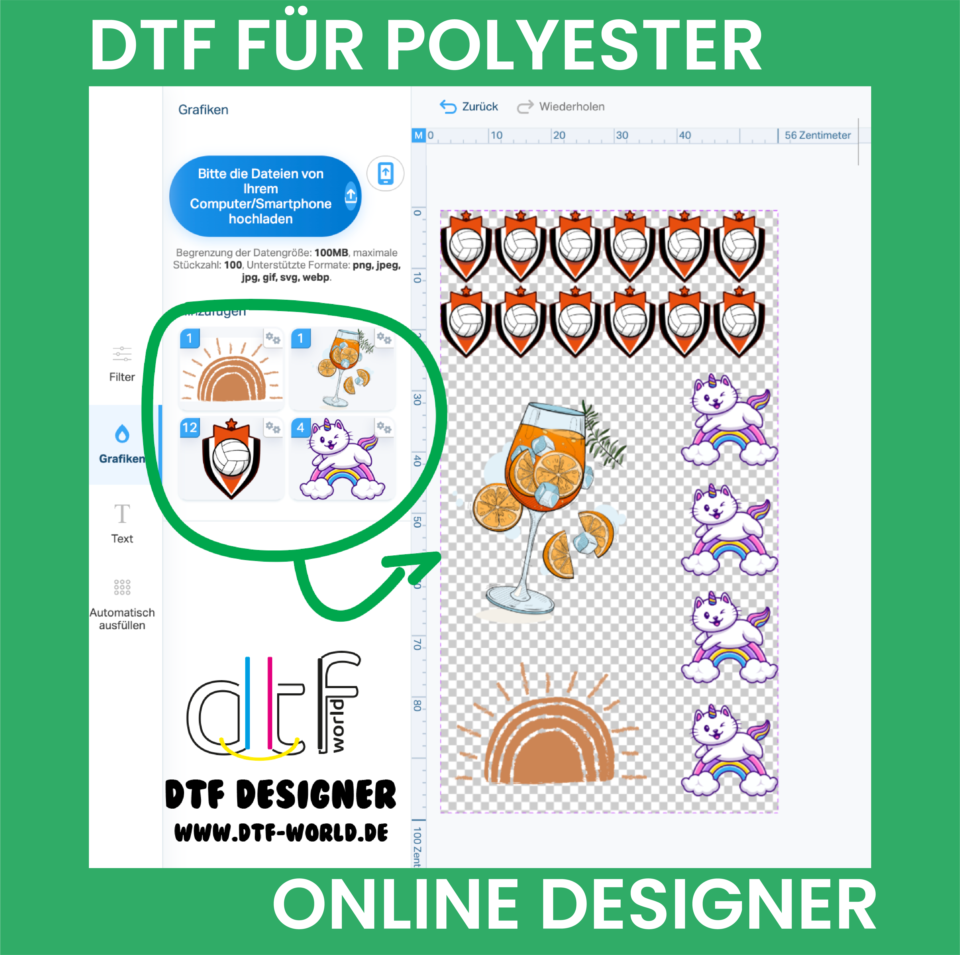 Polyester design DTF